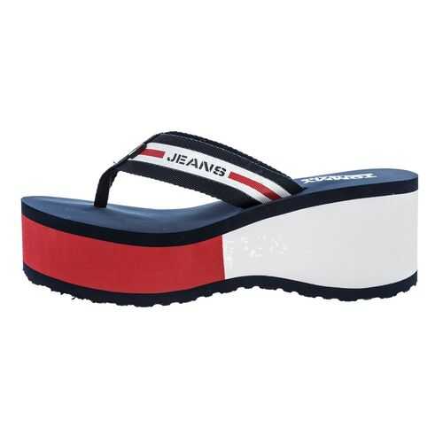 Шлепанцы женские Tommy Jeans EN0EN00855 синие 38 US в Крокс