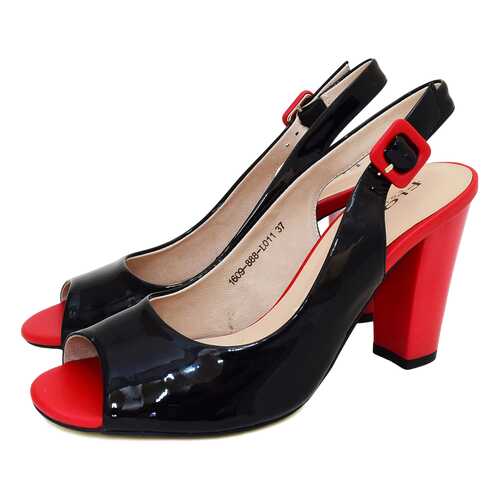 Туфли женские Flona 1609-888-L011 черные, красные 40 RU в Крокс